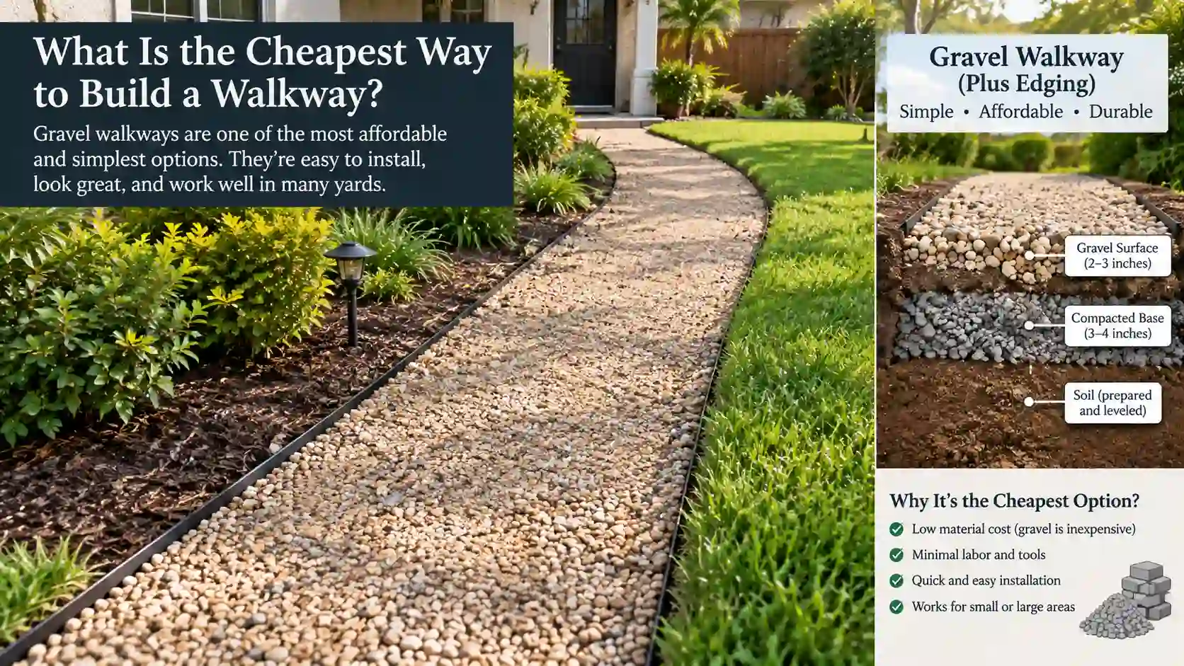 What Is the Cheapest Way to Build a Walkway