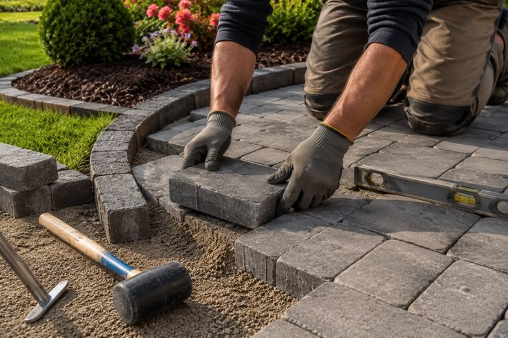 Paver installation by Ron Hodges Inc.