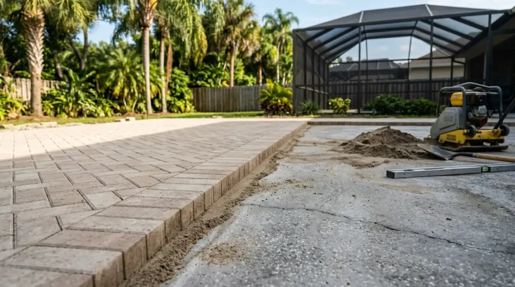 Can You Put Pavers Over Concrete? Installing paver stones directly over an existing concrete slab.