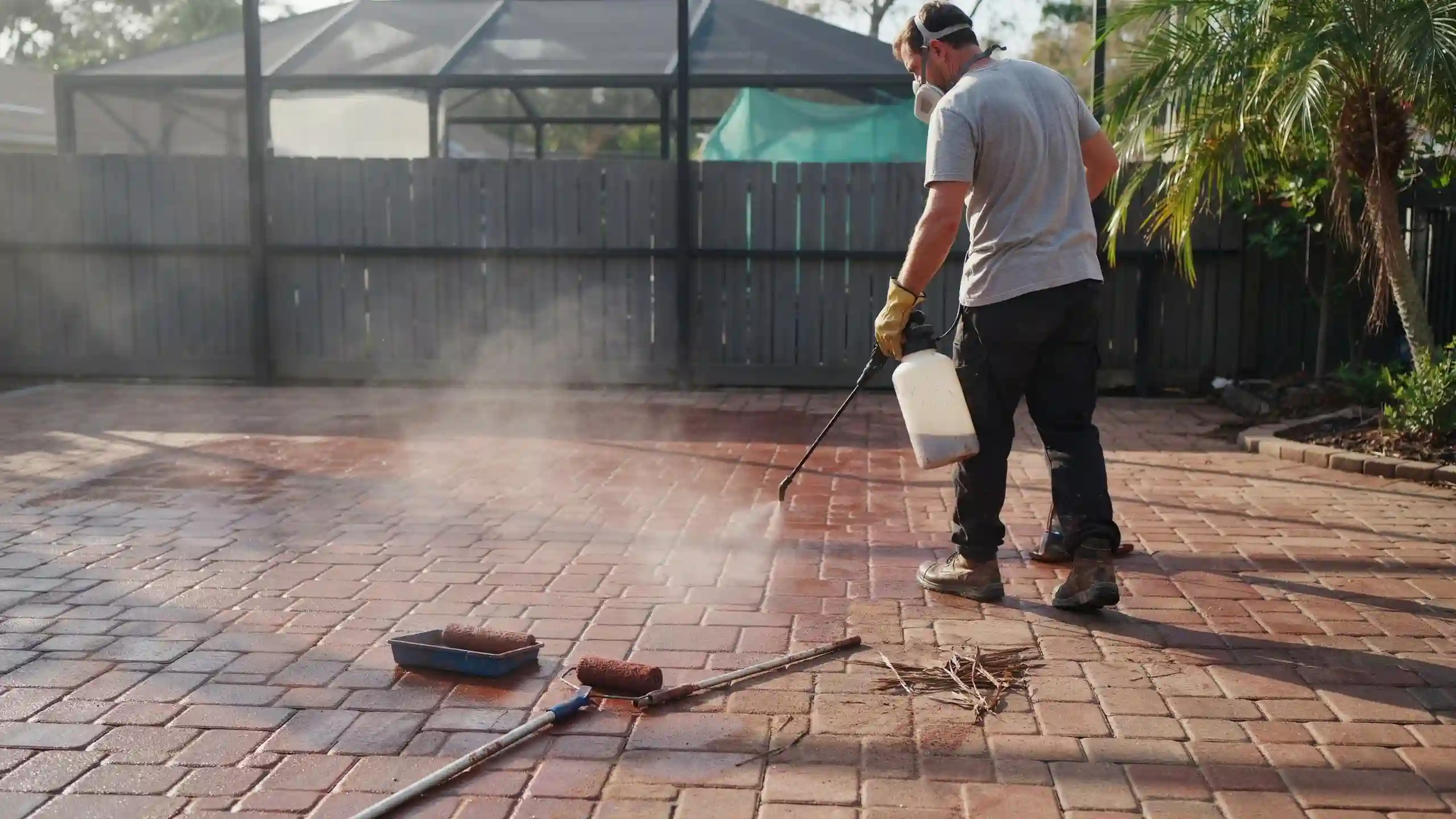 How to Apply Paver Sealer: Spray or Roll in Florida